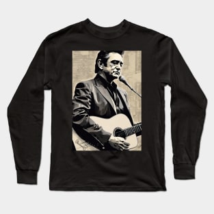 Johnny Cash Musical Milestones Long Sleeve T-Shirt